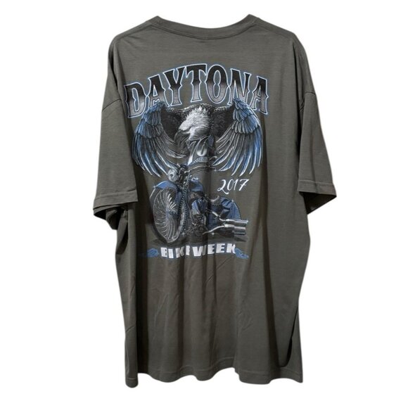 Bike Week Shirt Men Size Measured Gray Daytona 2017 Bike Week Travel Vacation - Picture 2 of 8